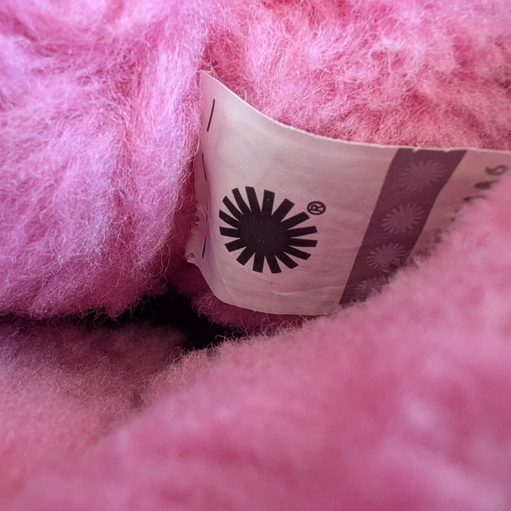 UGG Pink Shearling-Lined Short Boot